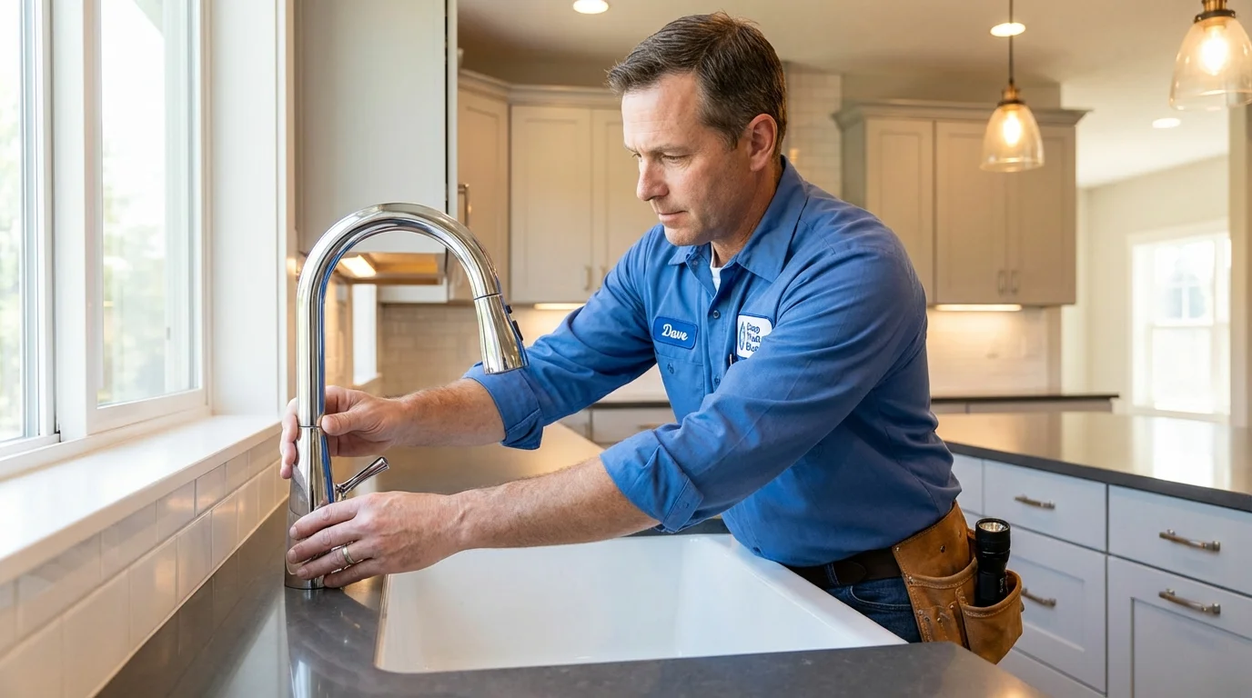 Kitchen faucet installation by Johns Plumbing LLC in Duncansville