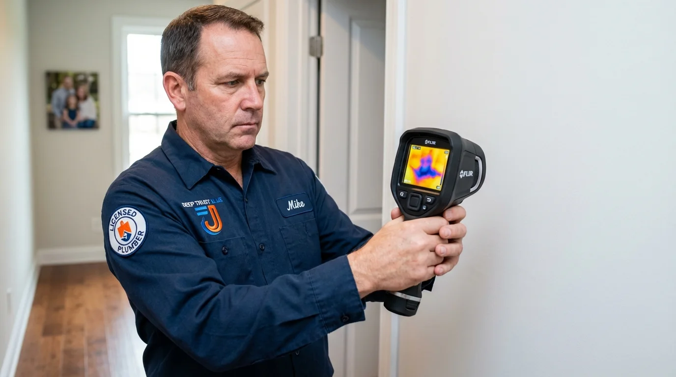 Thermal imaging leak detection by Johns Plumbing LLC in Duncansville