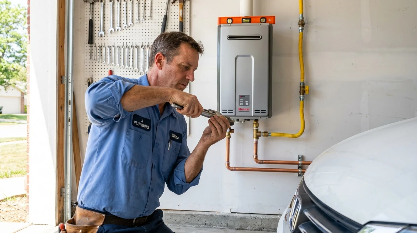 Tankless water heater installation by a Johns Plumbing LLC plumber in Duncansville